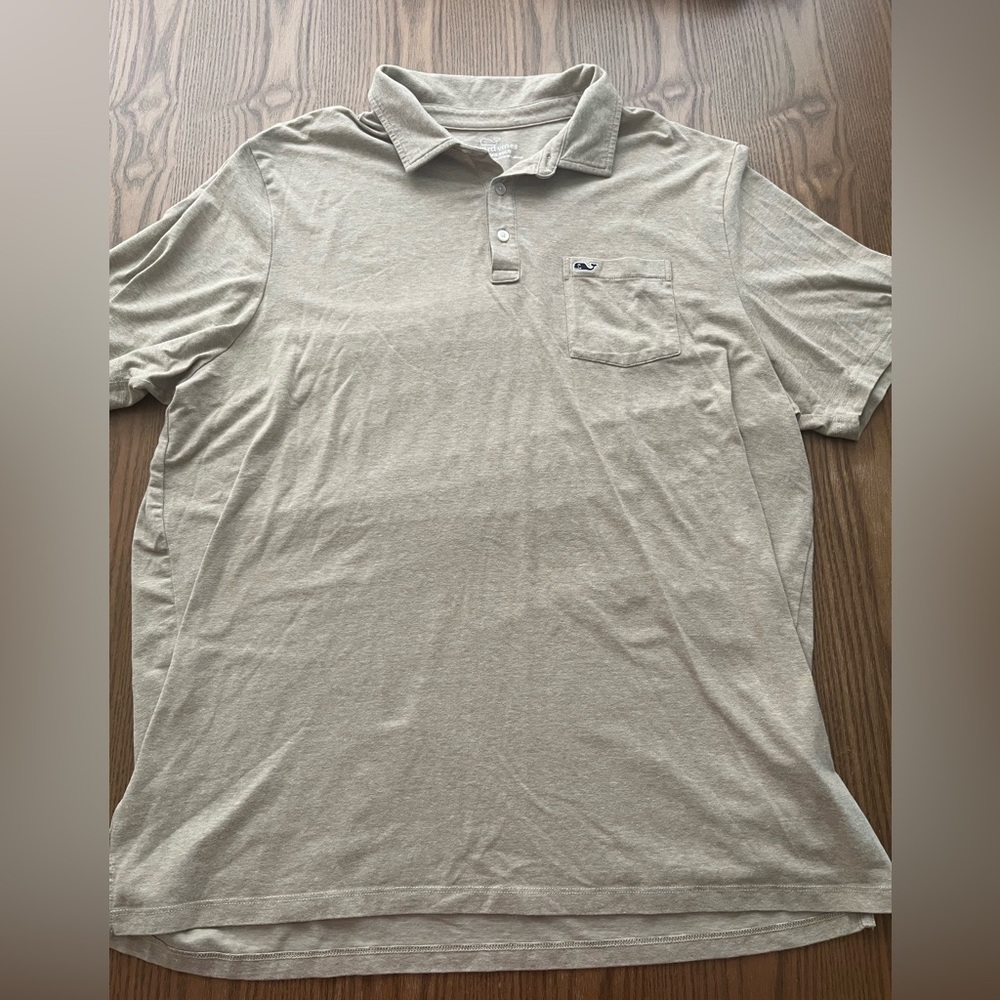 Vineyard Vines Light Tan Polo Shirt